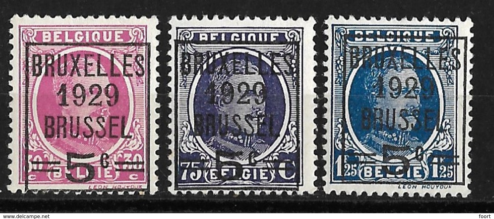 Brussel 1929 - Typo Precancels 1922-31 (Houyoux)