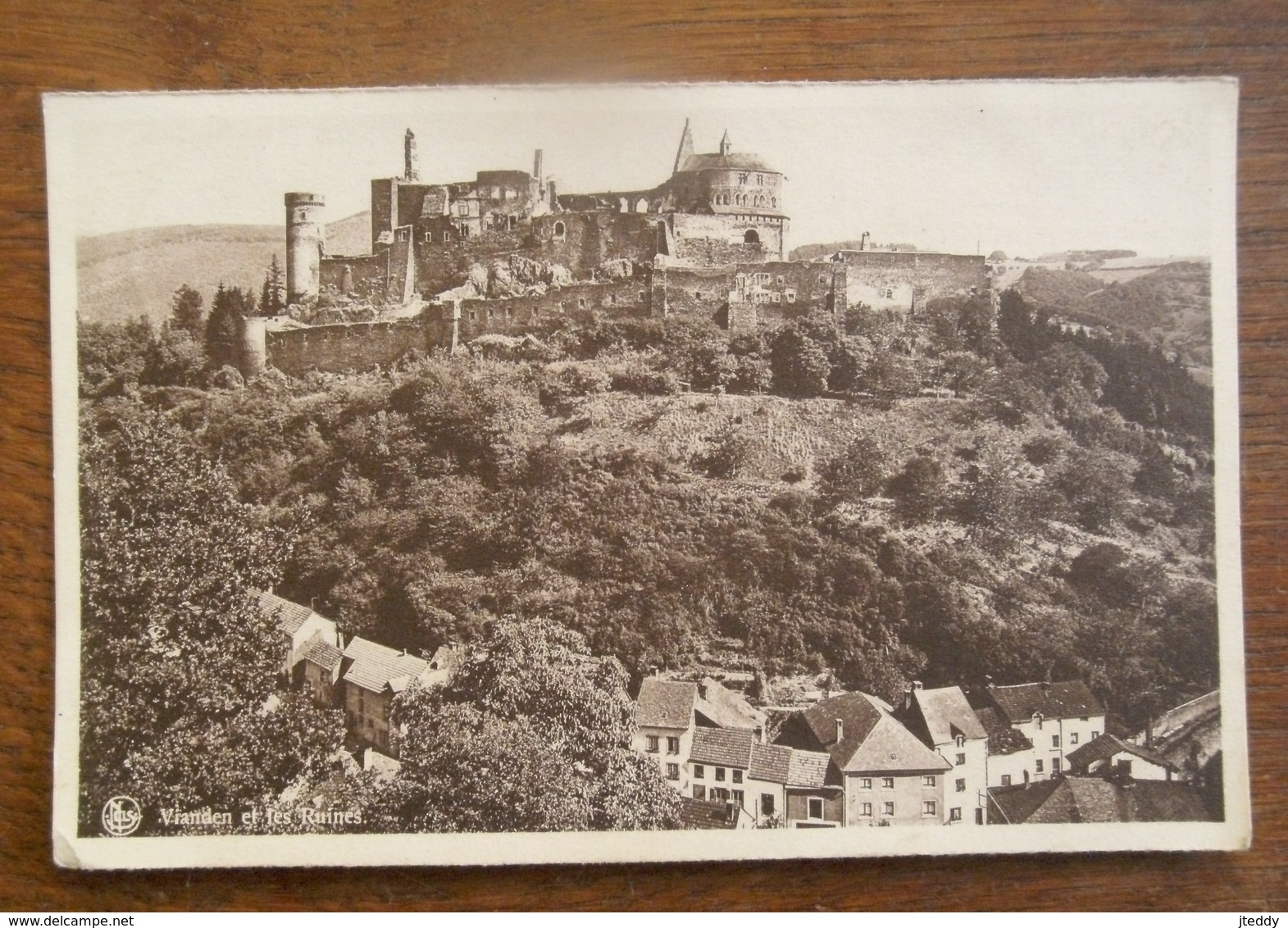 Oude Postkaart 1939   VIANDEN  ET  Les  Ruines  Luxemburg - Vianden