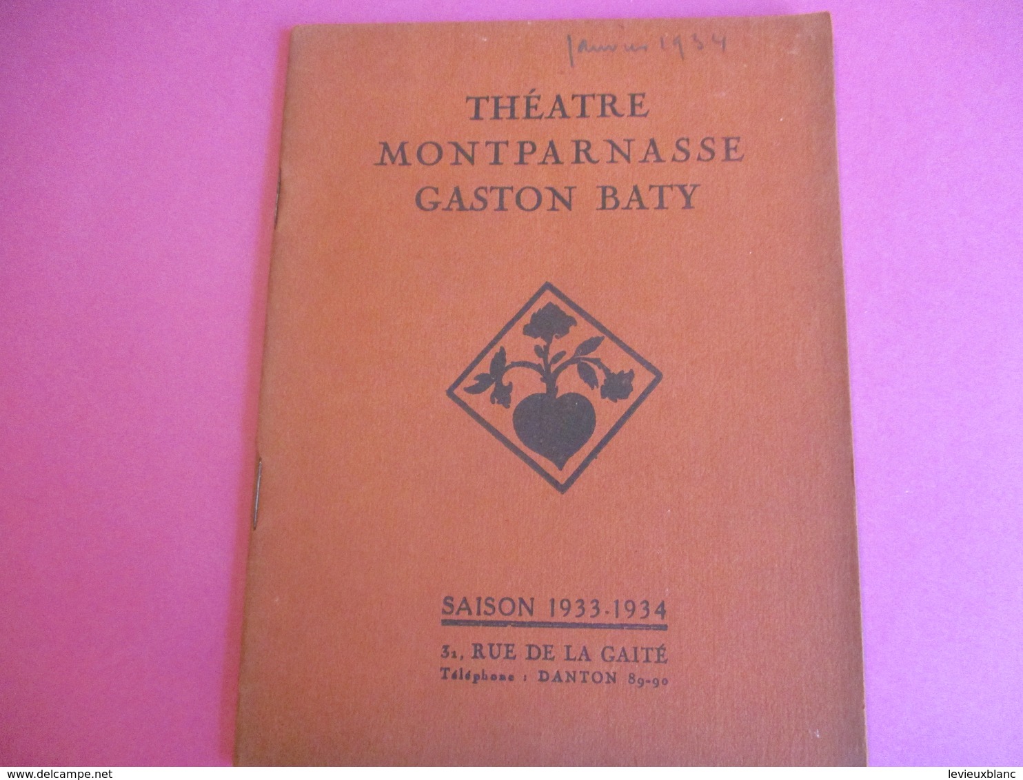 Programme De Théâtre/ MONTPARNASSE/GASTON BATY/Crime Et Châtiment/Dostoievsky/Léonce CORNE/1933-34   PROG217 - Programmes