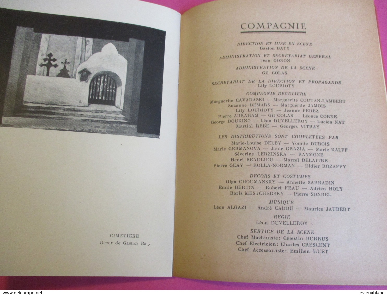 Programme De Théâtre/ MONTPARNASSE/GASTON BATY/Crime Et Châtiment/Dostoievsky/Léonce CORNE/1933-34   PROG217 - Programmes