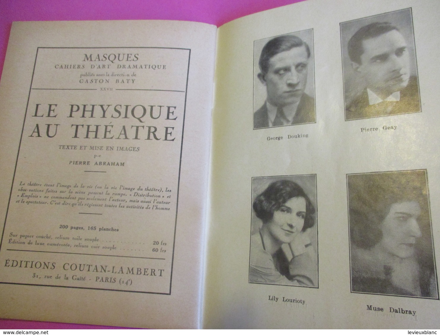 Programme de Théâtre/ MONTPARNASSE/GASTON BATY/Crime et Châtiment/Dostoievsky/Léonce CORNE/1933-34   PROG217