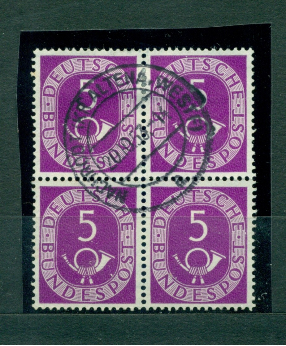 Bund, Posthornsatz Nr. 125 Gestempelt, Viererblock - Used Stamps