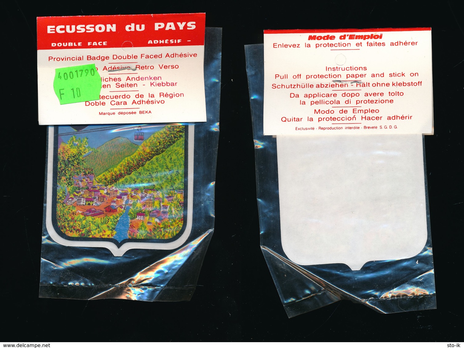 ECUSSON Du Pays ADHESIF Double Face CAUTERETS  (neuf) - Obj. 'Remember Of'