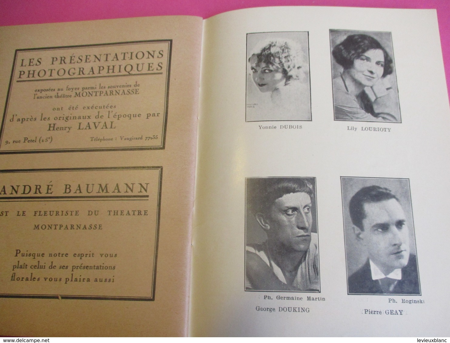 Programme De Théâtre/ MONTPARNASSE/GASTON BATY/Cris Des Coeurst/Pellerin /Les Caprices De Marianne/1935-36   PROG218 - Programma's