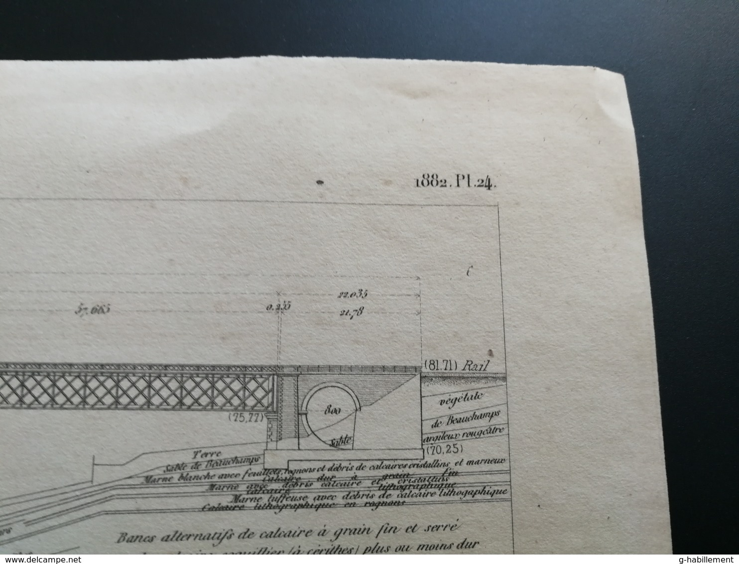 ANNALES PONTS Et CHAUSSEES (Dep 94) - Viaduc Du Val Saint-Léger - Graveur E.Pérot - 1882 - (CLB34) - Travaux Publics