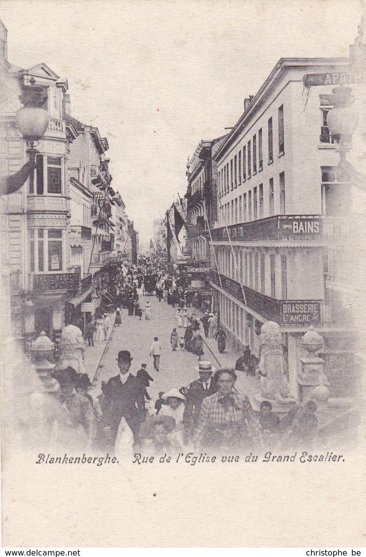 Blankenberghe, Blankenberge, Rue De L'Eglise Vue Du Grand Escalier (pk58711) - Blankenberge