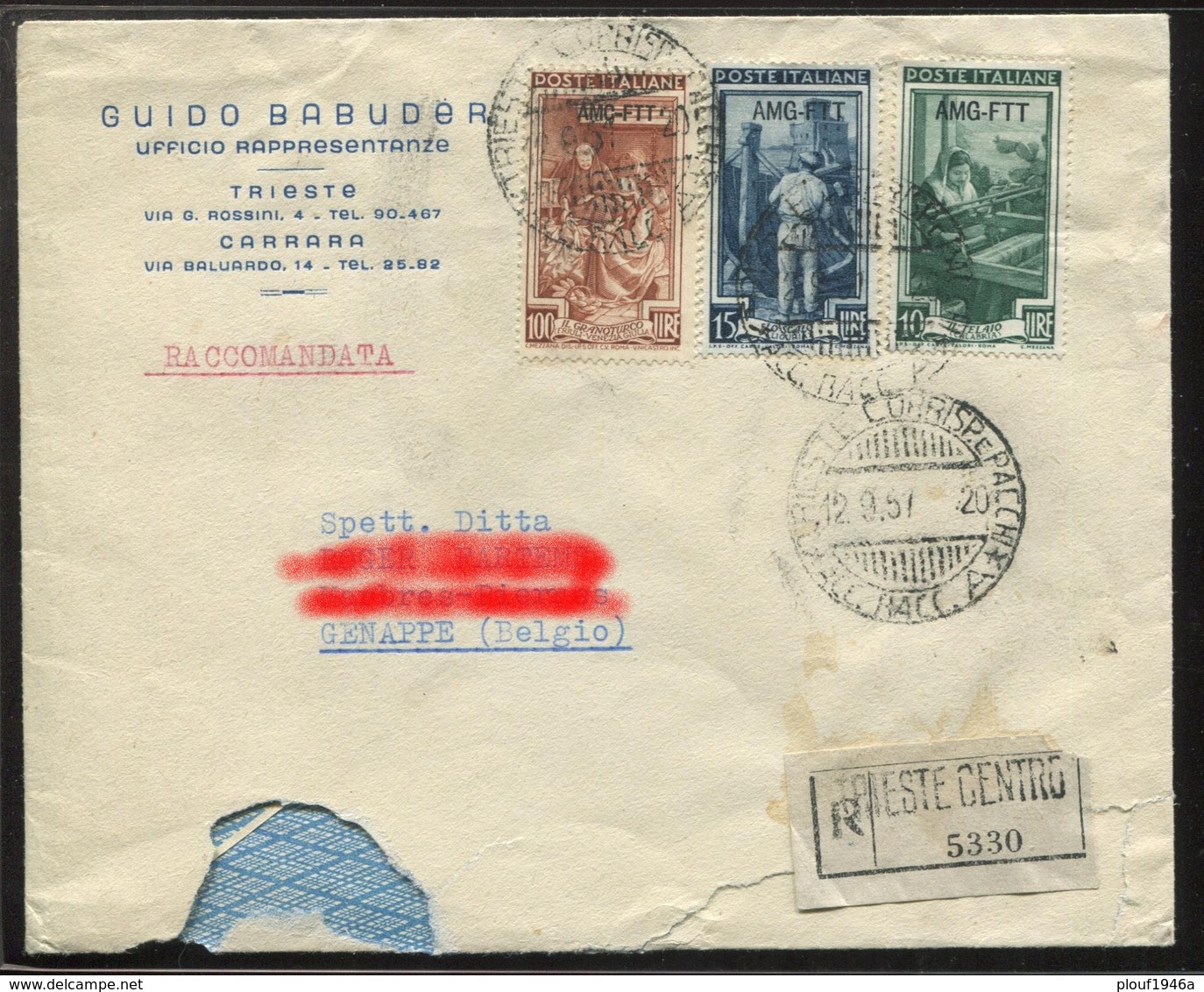 1950 Enveloppe Trieste Zone A - Marcophilia