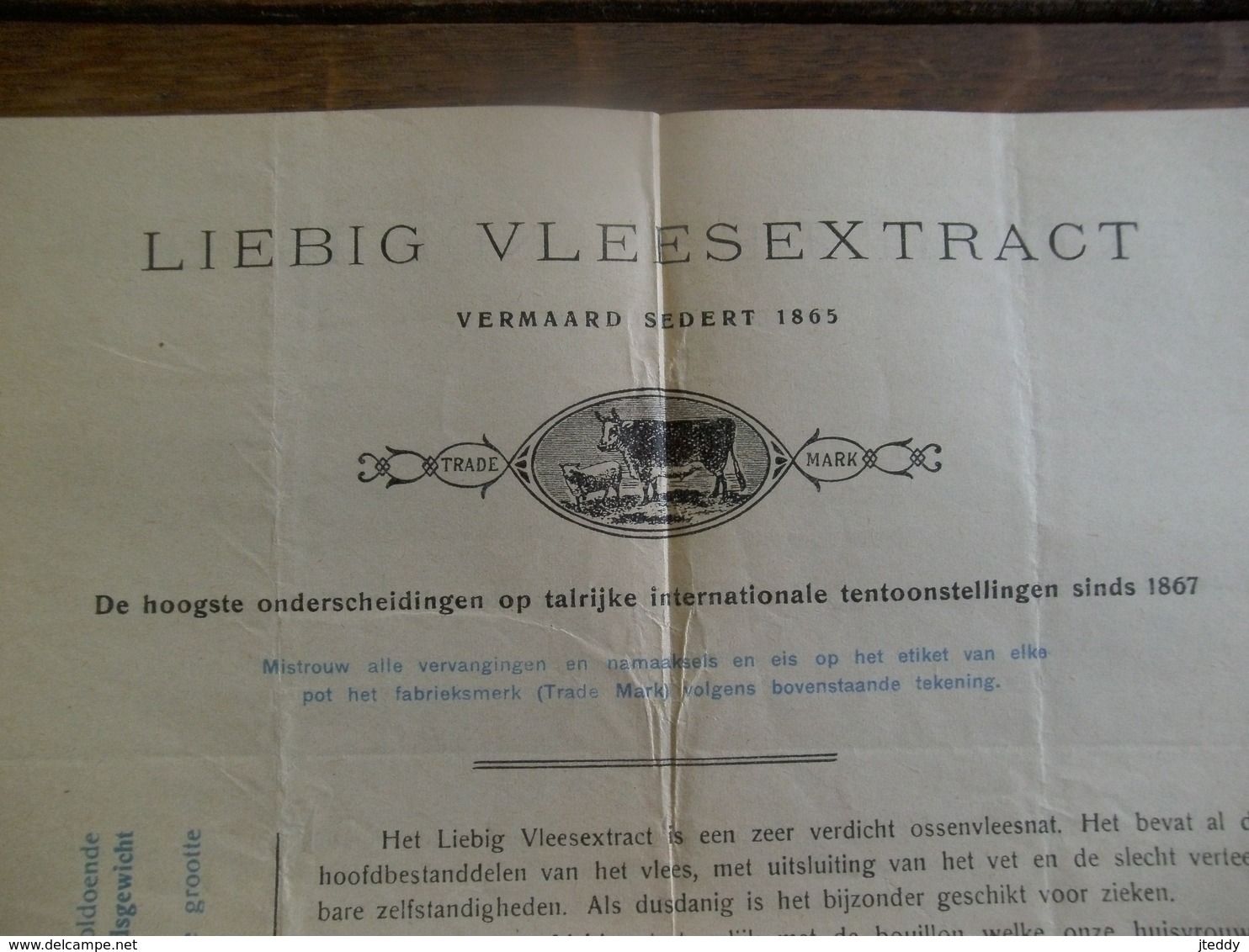 Reklame    2 Talig               LIEBIG  VLEESEXTRACT  Van Rond 1953   COMPAGNIE  LIEBIG    ANTWERPEN - Reclame