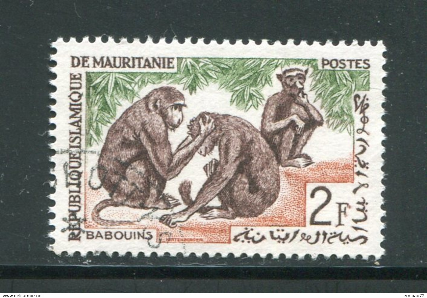 MAURITANIE- Y&T N°168- Oblitéré (singes) - Mauritania (1960-...)