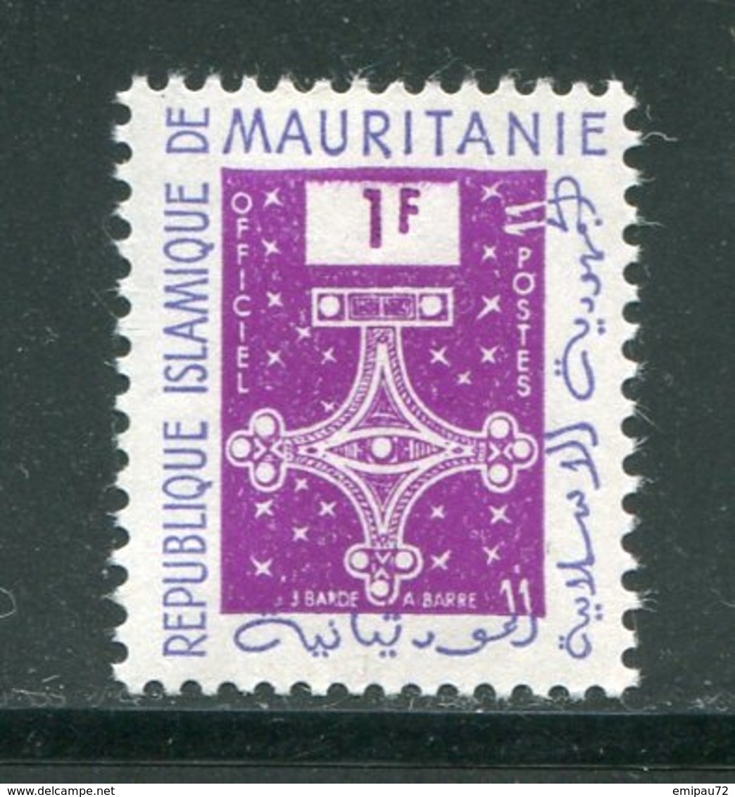 MAURITANIE- Service Y&T N°1- Neuf Sans Charnière ** - Mauritanie (1960-...)