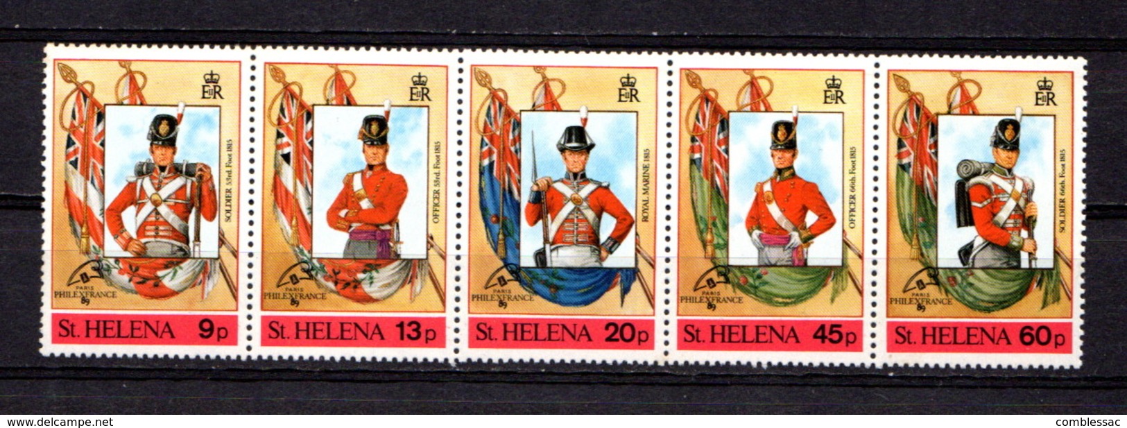 SAINT  HELENA    1989    Philexfrance  International  Stamp  Exhib    Strip  Of  5    MNH - Saint Helena Island