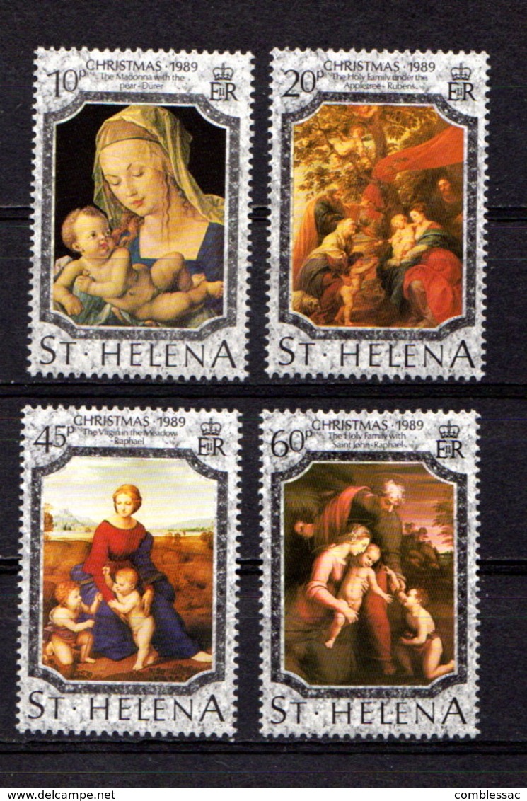 SAINT  HELENA    1989    Christmas  Paintings    Set  Of  4    MNH - Saint Helena Island