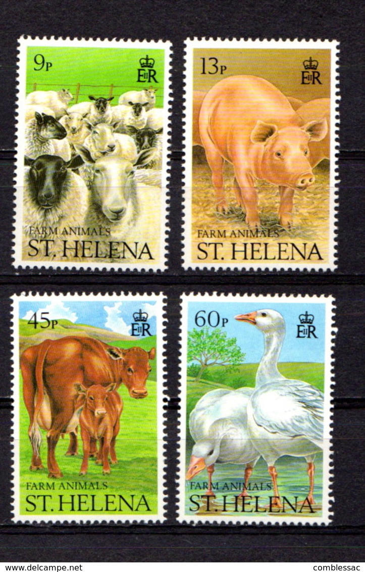 SAINT  HELENA    1990    Farm  Animals    Set  Of  4    MNH - Sainte-Hélène