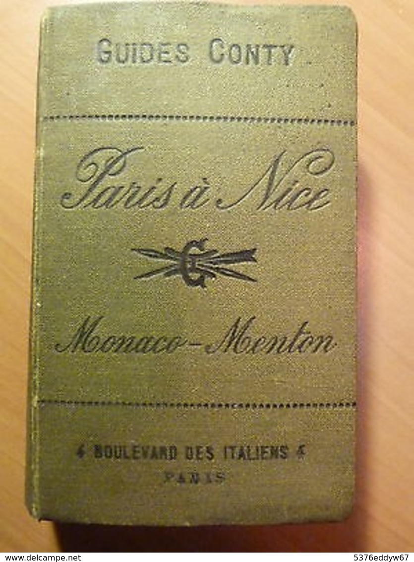 Guides Conty-Paris à Nice-Monaco-Menton-Toulon-Marseille-Cannes-Monaco-1886