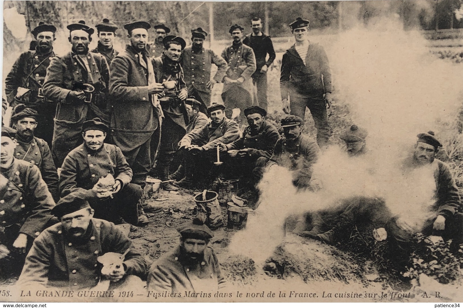 Fusiliers Marins Dans Le Nord De La France - La Cuisine Sur Le Front - Guerre 1914-18