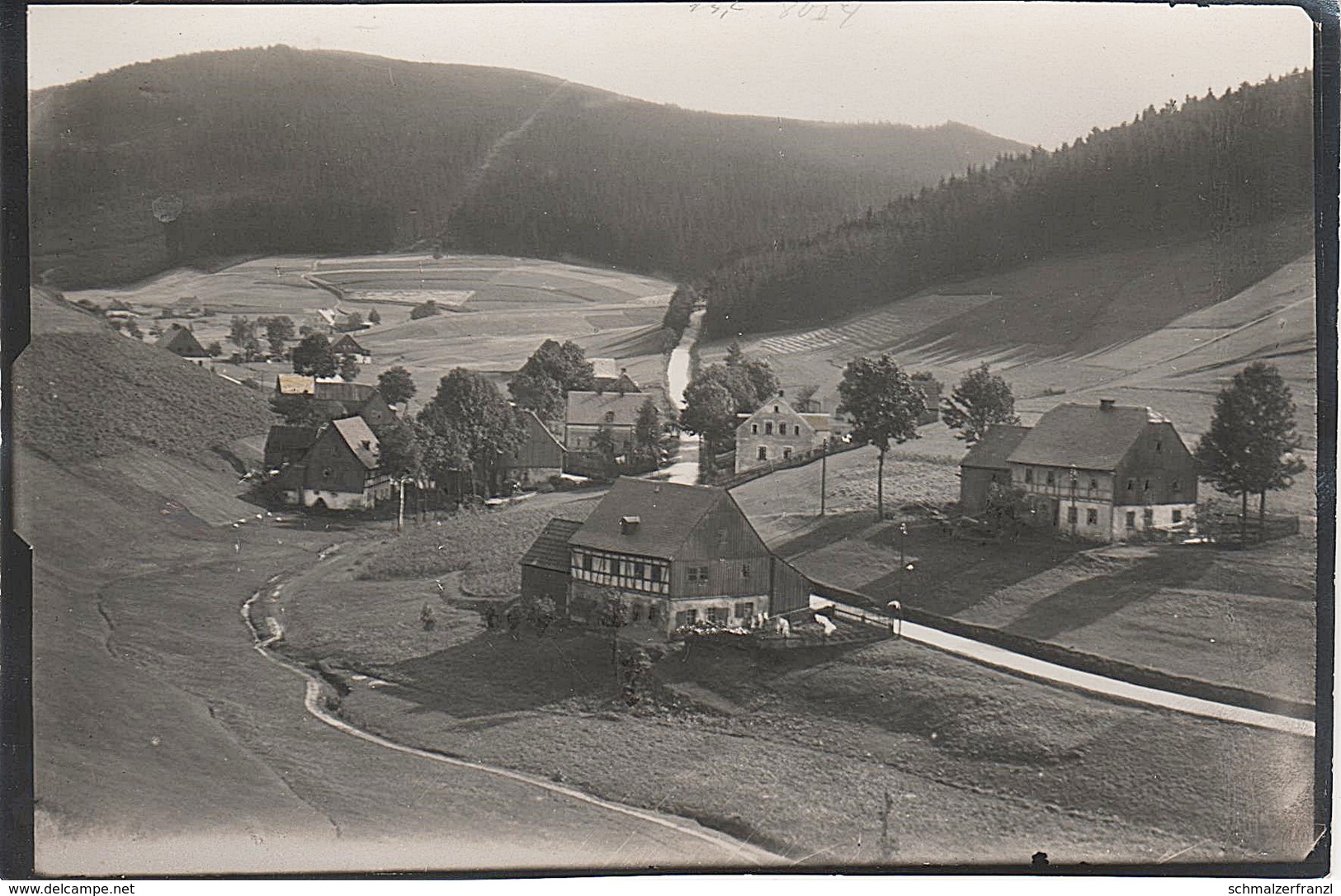 Foto Rohling Für AK Sosa Riesenberger Rotgrubener Straße ? A Eibenstock Aue Bockau Vogel Schwarzenberg Erzgebirge - Sosa