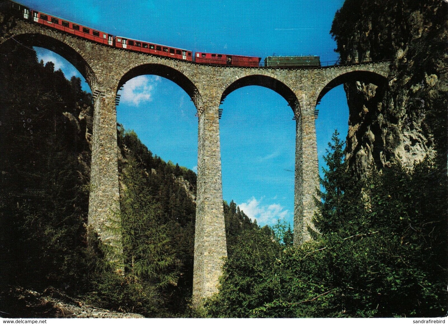 Postcard Of Landwasserviadukt Der Rhatischen Bahn Bei Flisur (1419) - Structures