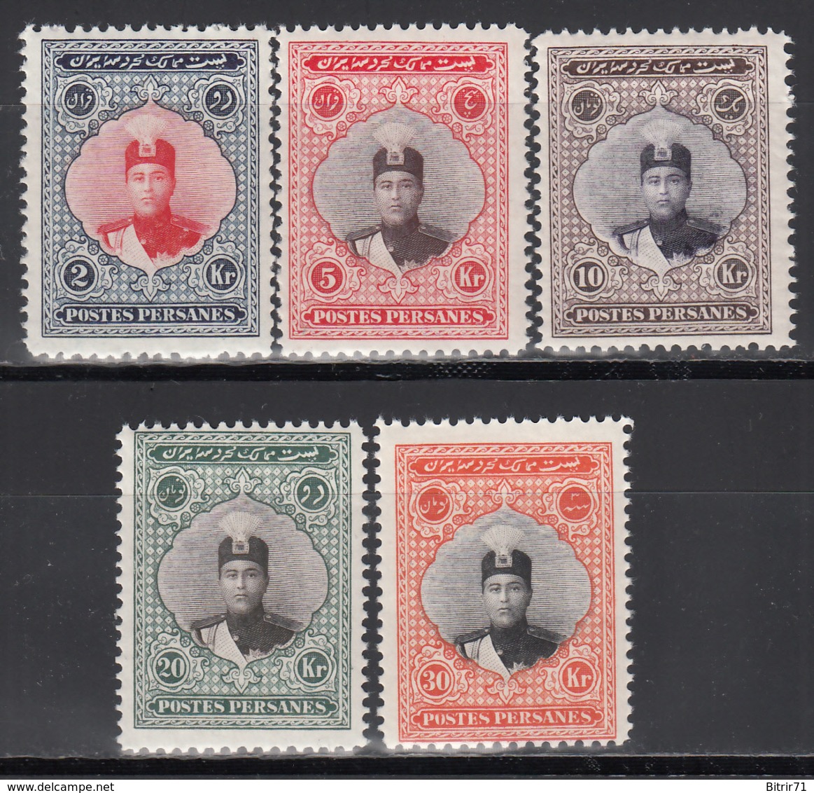 1924-1925 Yvert Nº 467, 469, 470, 471, 472,  /**/ - Iran