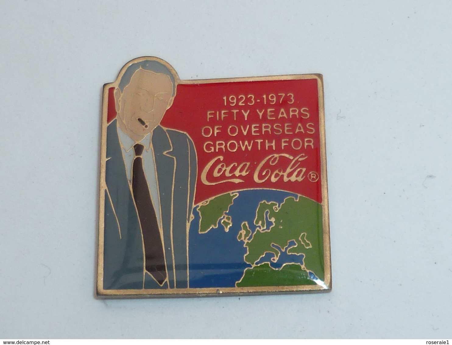 Pin's COCA COLA, 50 ANS D EXPORTATION EN 1973 - Coca-Cola