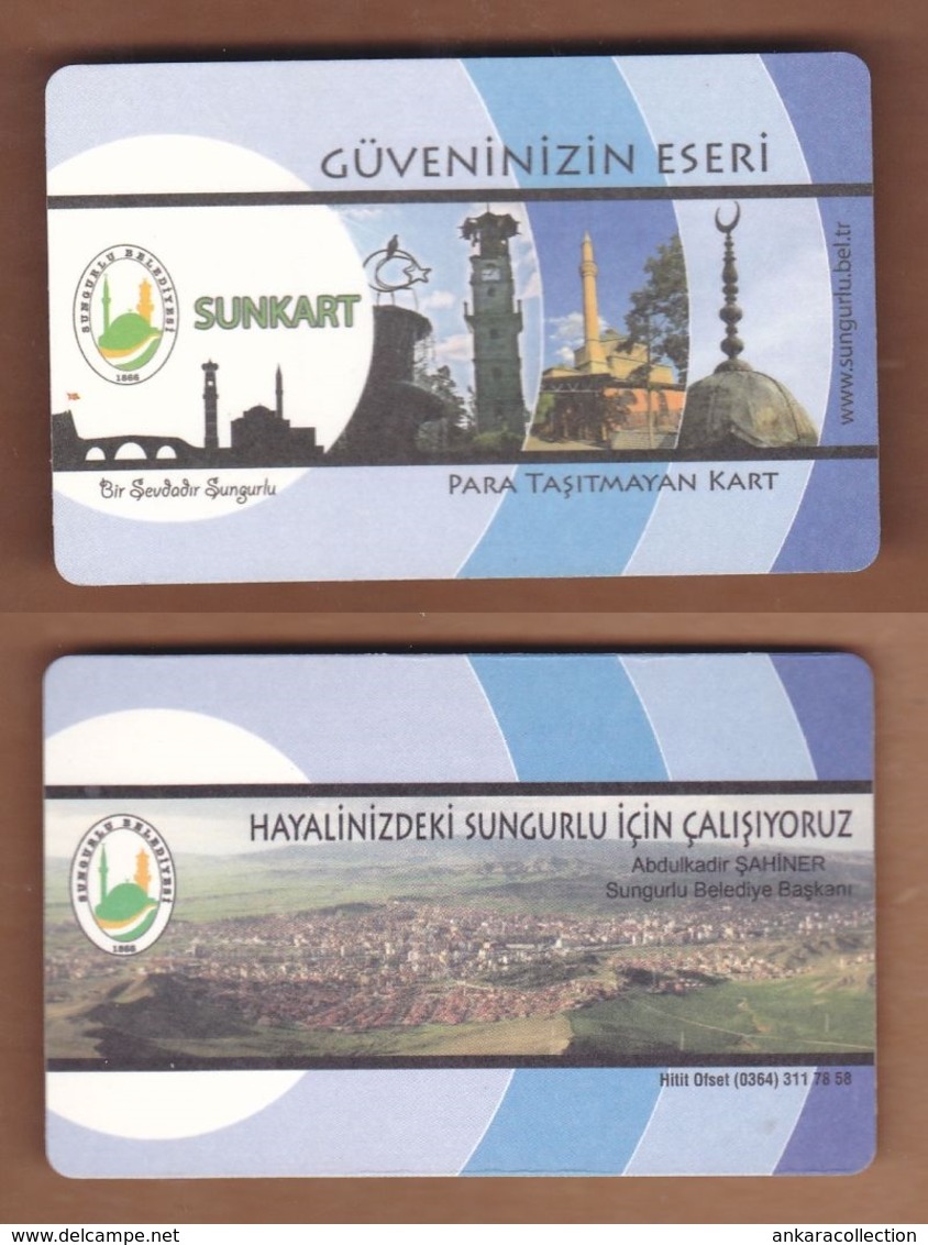 AC - BUS, TRAM SINGLE RIDE CARD FOR PUBLIC TRANSPORTATION SUNGURLU, TURKEY - Altri & Non Classificati