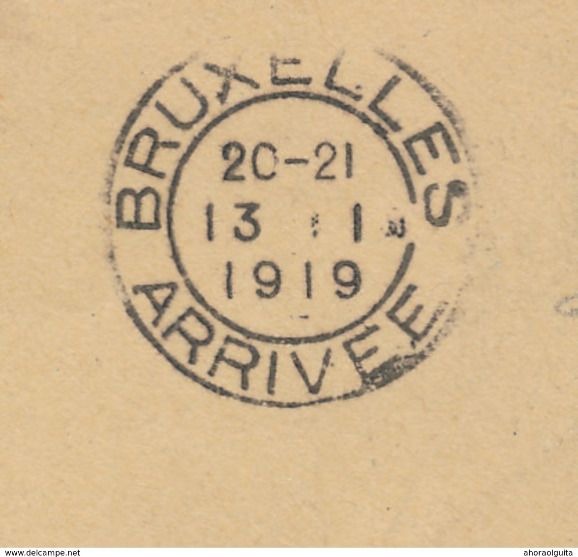 873/28 - FORTUNES 1919 - Enveloppe Griffes PAYE 0.10 Et HAVRE Vers BXL Arrivée 13.1.19 - Fortune (1919)