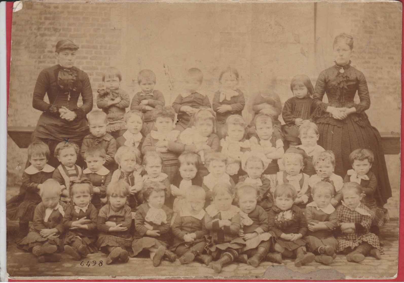 Photo - Vintage - Classe D'enfants - Sur Carton - 200 X 143mm - Anciennes (Av. 1900)