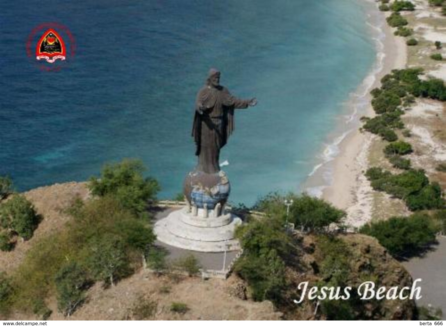 AK Osttimor East Timor Jesus Beach Monument New Postcard - Timor Orientale