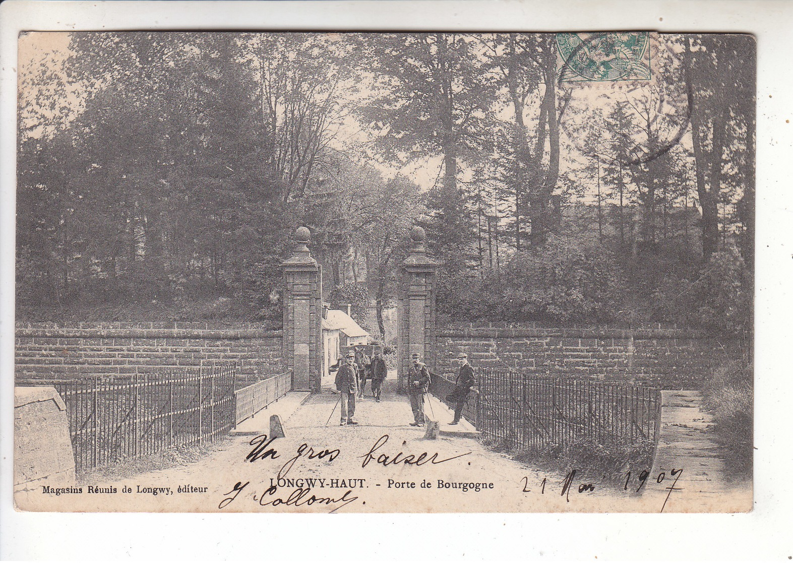 SP- 54 -  LONGWY - Haut - Porte De Bourgogne - Militaire - Soldat - Timbre - Cachet - 1907 - Longwy