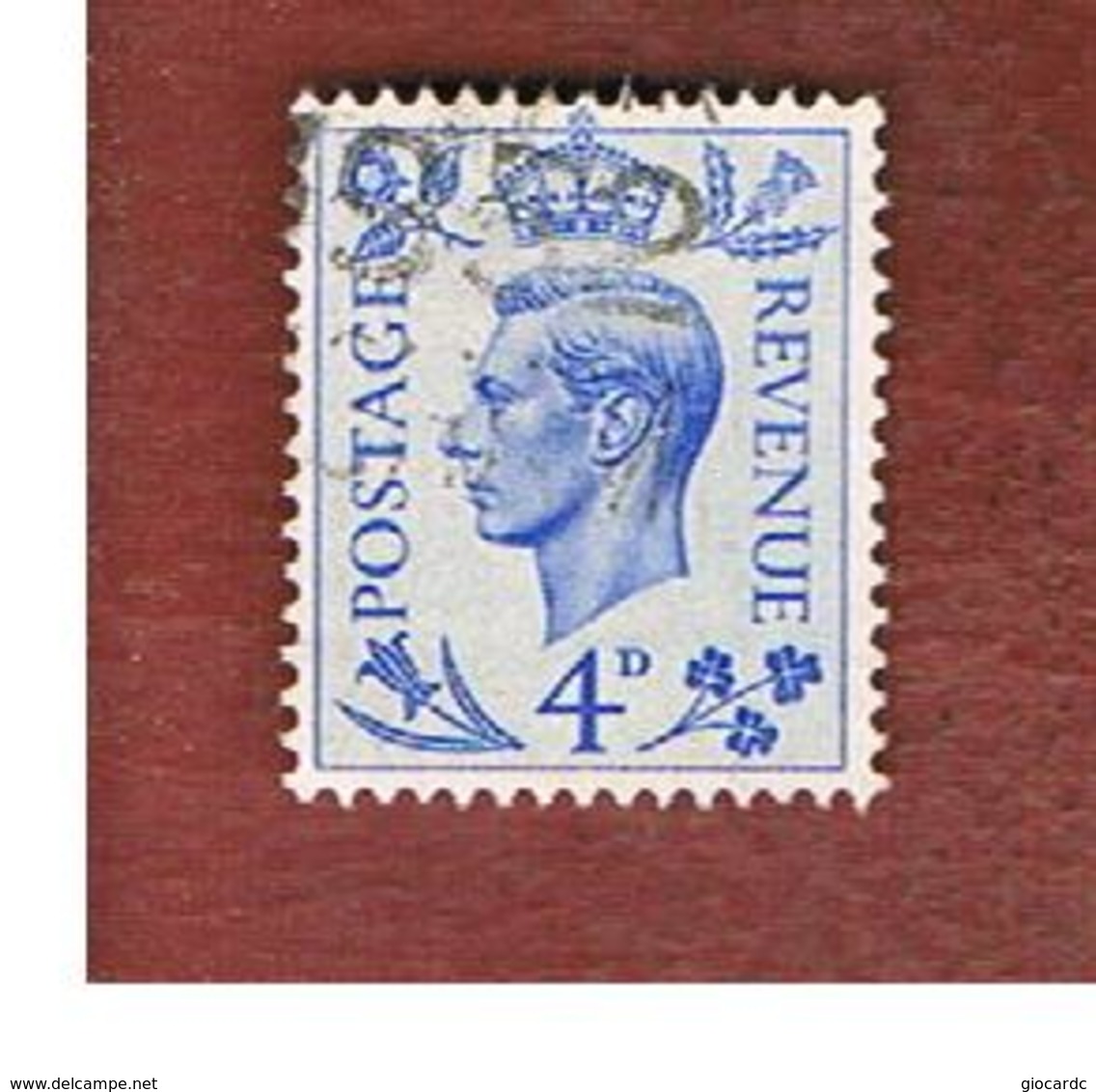 GRAN BRETAGNA (UNITED KINGDOM) -  SG 508   - 1950  KING GEORGE VI 4 BLUE  - USED° - Usati