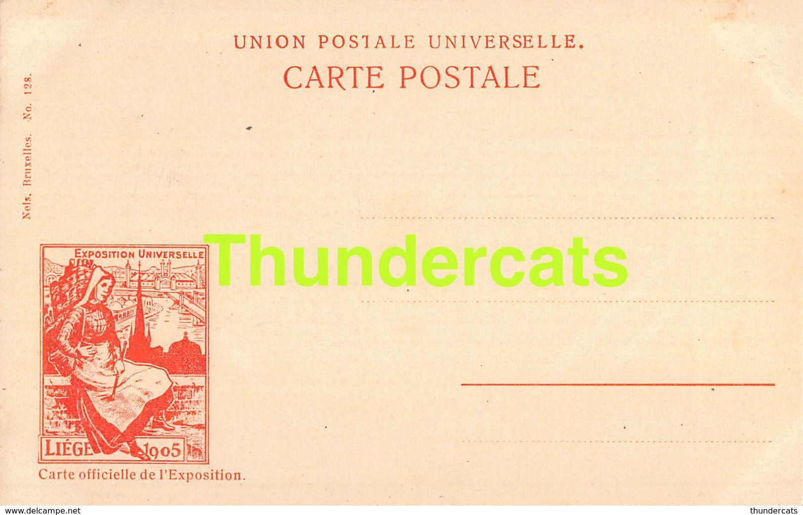 CPA CARTE OFFICIELLE DE L'EXPOSITION UNIVERSELLE LIEGE 1905 NELS NO 128 AQUARIUM - Expositions