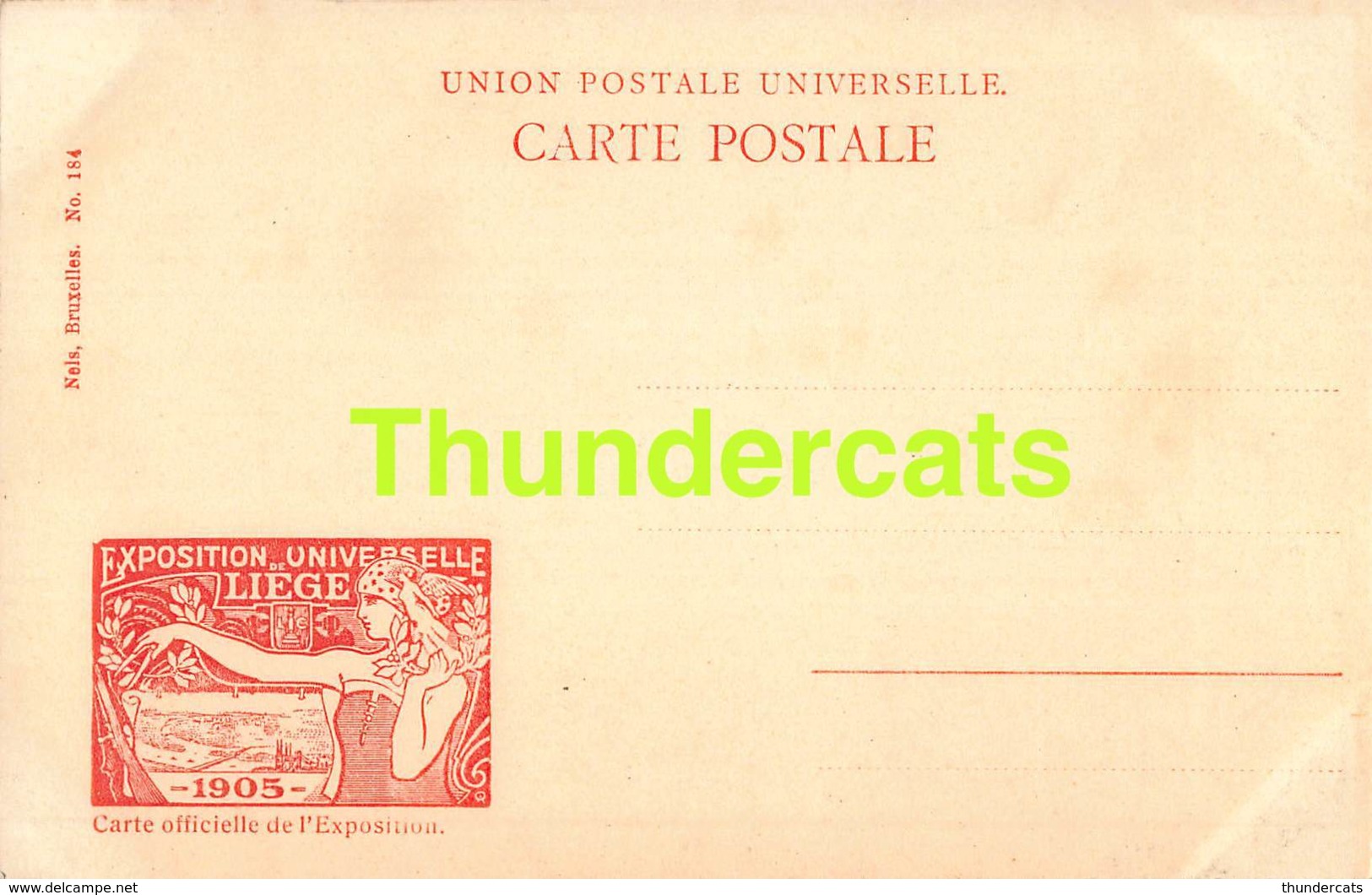 CPA CARTE OFFICIELLE DE L'EXPOSITION UNIVERSELLE LIEGE 1905 NELS NO 184 PAVILLON DE MONTENEGRO - Expositions