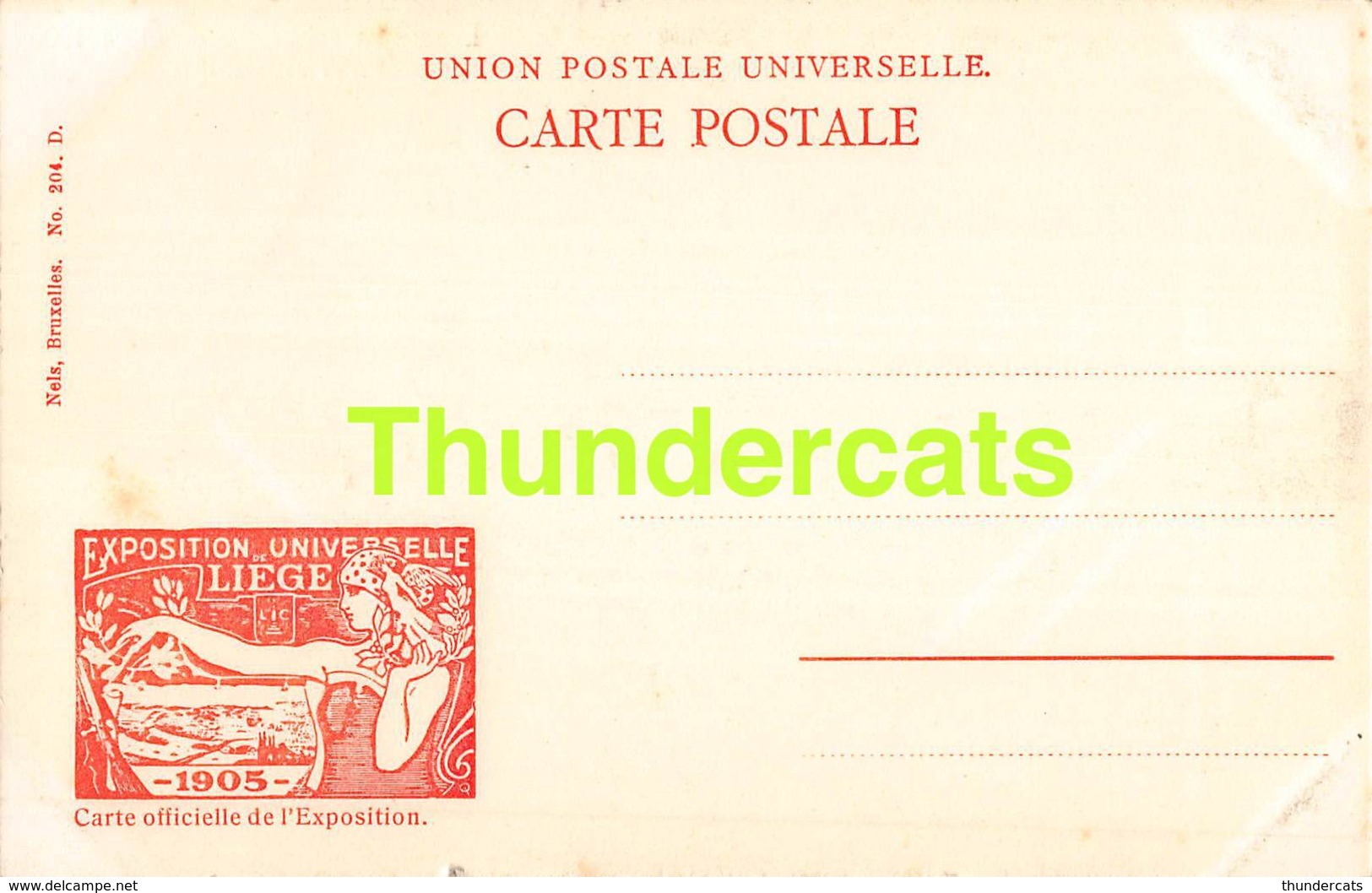 CPA CARTE OFFICIELLE DE L'EXPOSITION UNIVERSELLE LIEGE 1905 NELS NO 1204 FERME DEMONSTRATIVE - Expositions