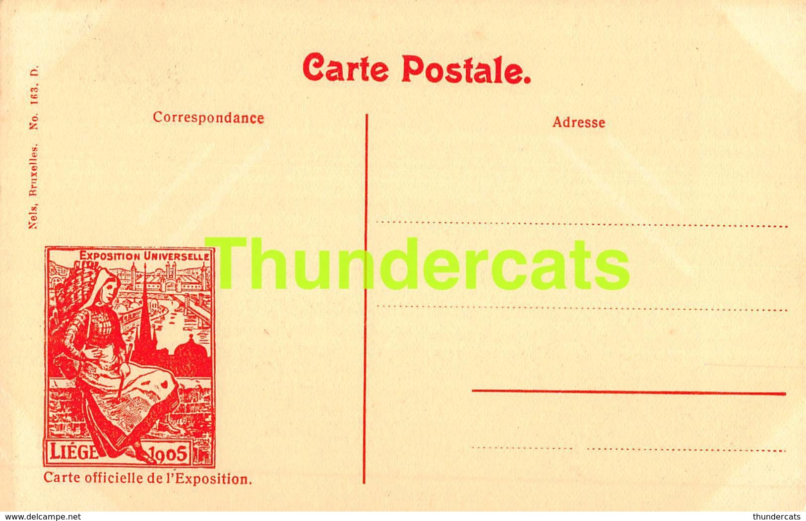 CPA CARTE OFFICIELLE DE L'EXPOSITION UNIVERSELLE LIEGE 1905 NELS NO 163 PONT DE FRAGNEE - Expositions