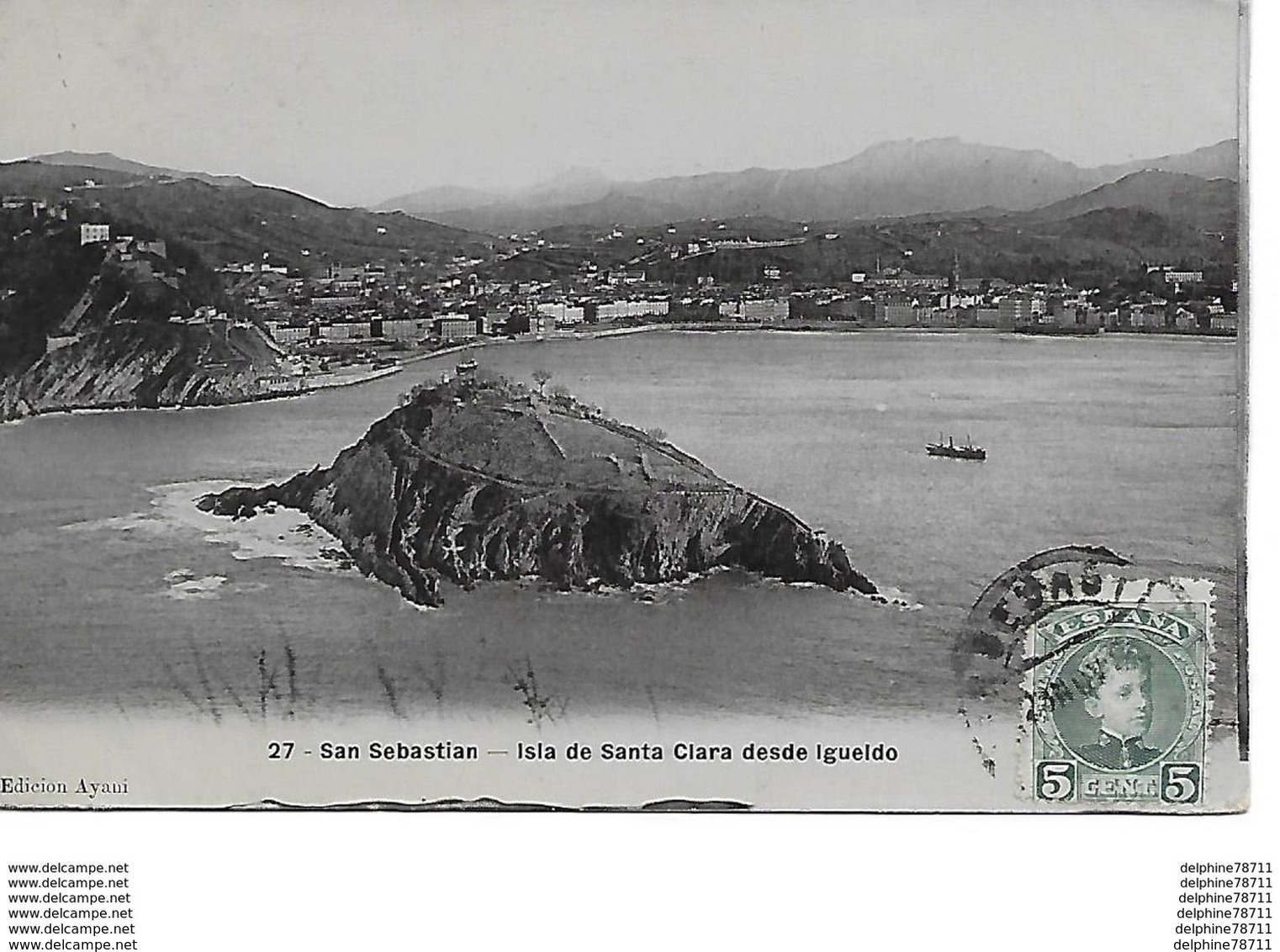 San Sebastian- Isla De Santa Clara Desde Igueldo - Guipúzcoa (San Sebastián)