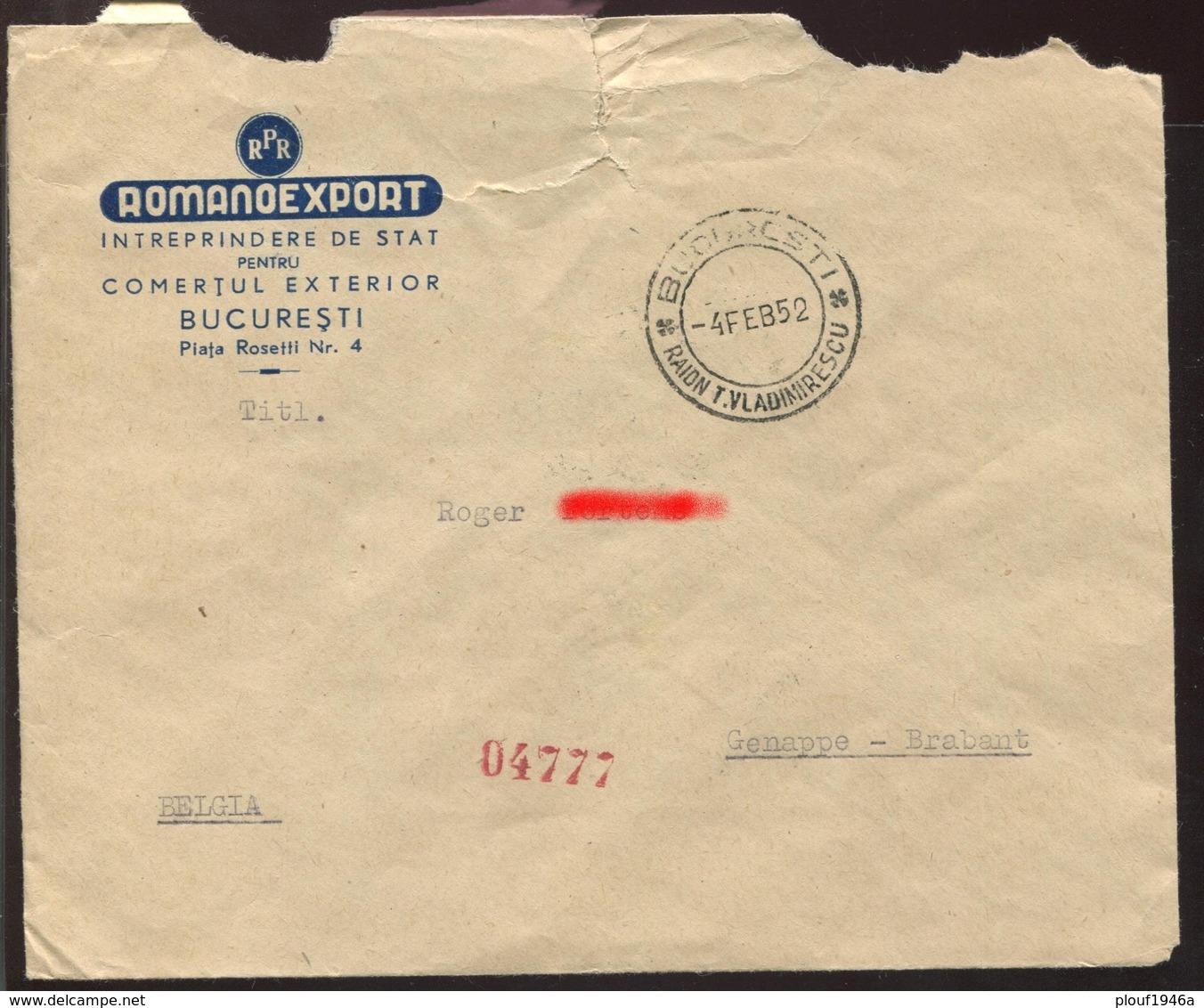 1952 "Enveloppe" - Covers & Documents