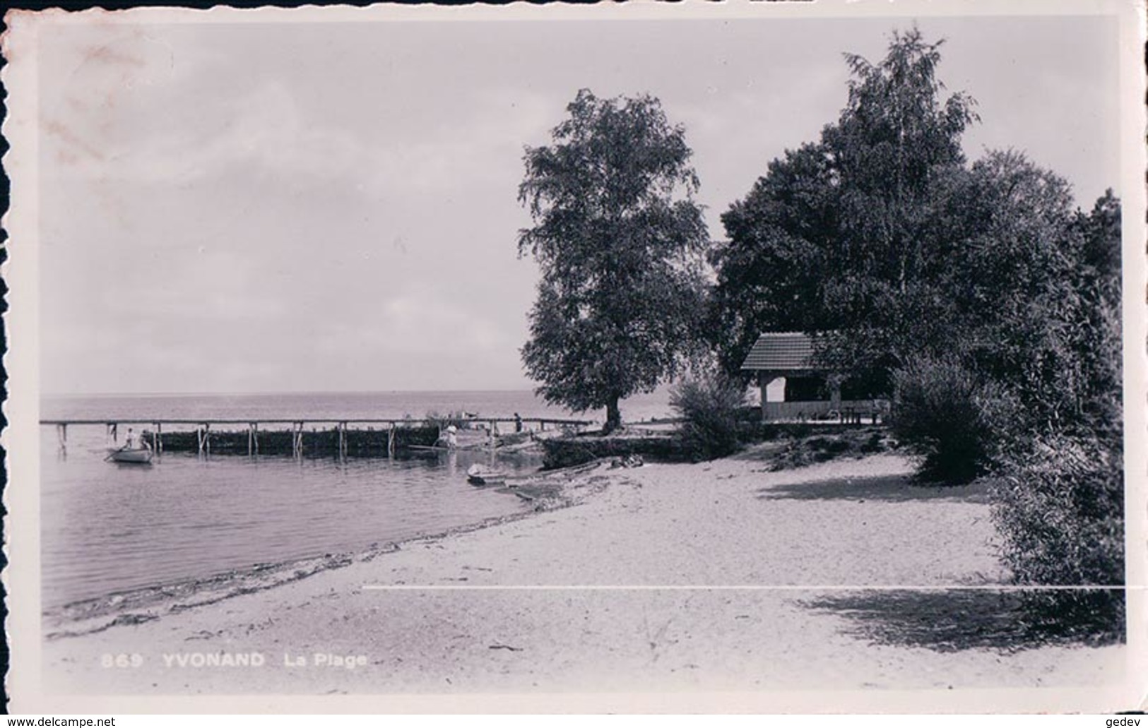 Yvonand  VD, Bateaux Et Plage (869) Pli D'angle - Yvonand