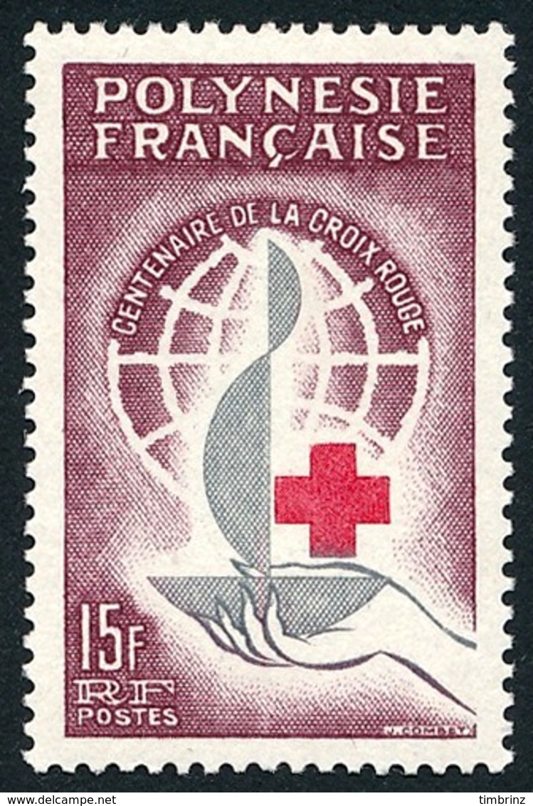 POLYNESIE 1963 - Yv. 24 ** SUP  Cote= 15,50 EUR - Centenaire Croix-Rouge Intern.  ..Réf.POL23768 - Unused Stamps