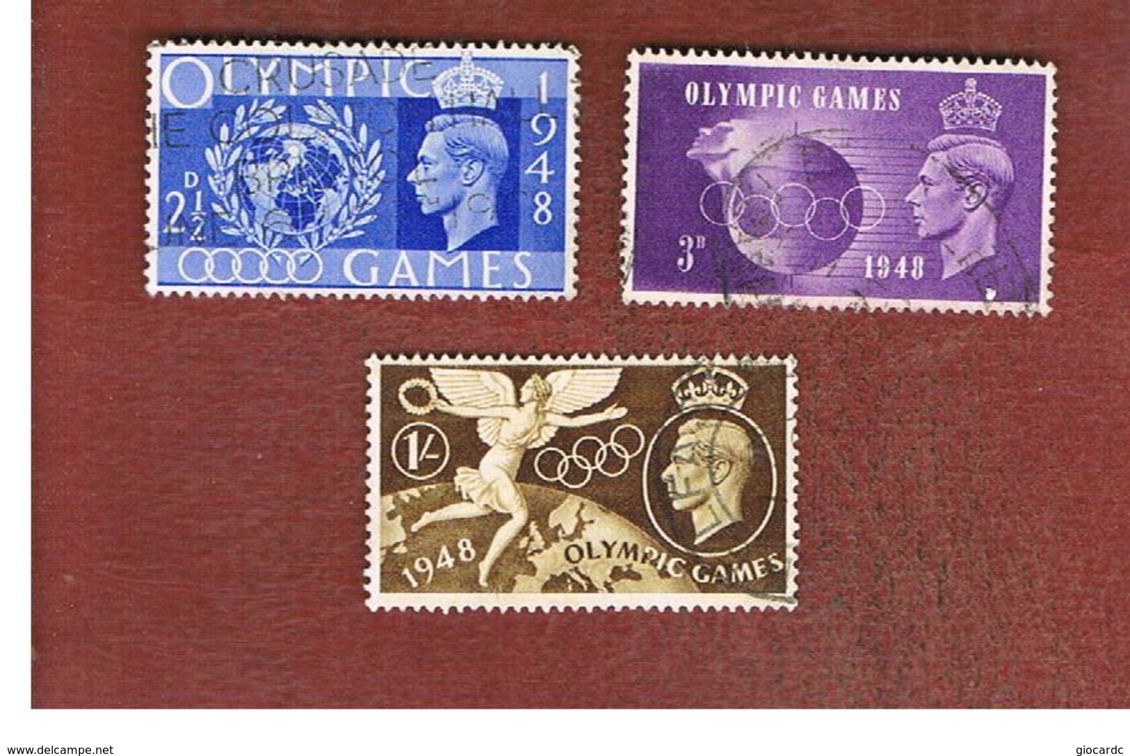 GRAN BRETAGNA (UNITED KINGDOM) -  SG 495.498   - 1948  OLYMPIC GAMES    - USED° - Usati