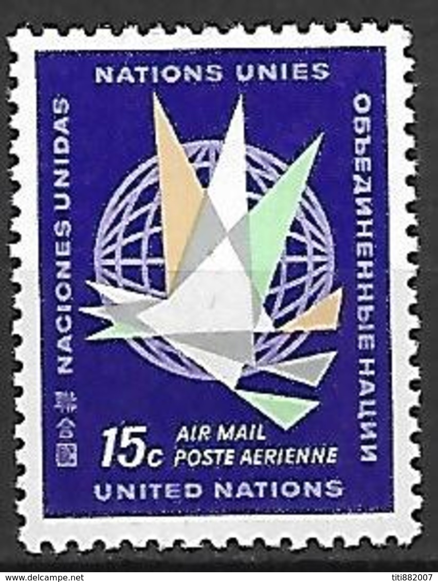 NATIONS - UNIES    -    Aéro  -    1963 .   Y&T N° 12 **. - Luftpost