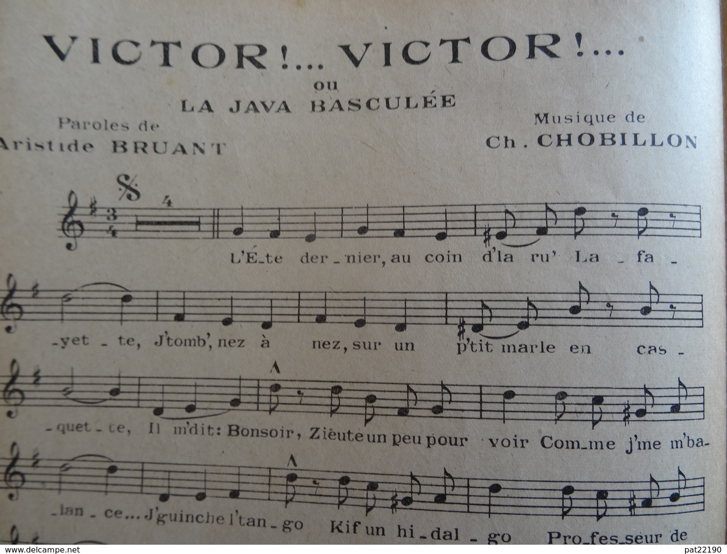 Rare Partition Ancienne PF Musidora Victor Victor Aristide Bruant Chobillon Première Vamp Des Surréalistes - Partituras