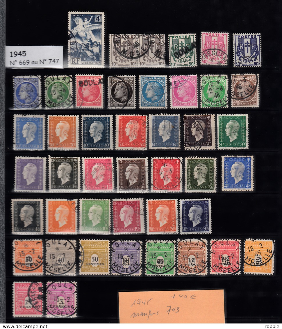 Année 1945   - Timbres Oblitérés - Used Stamps