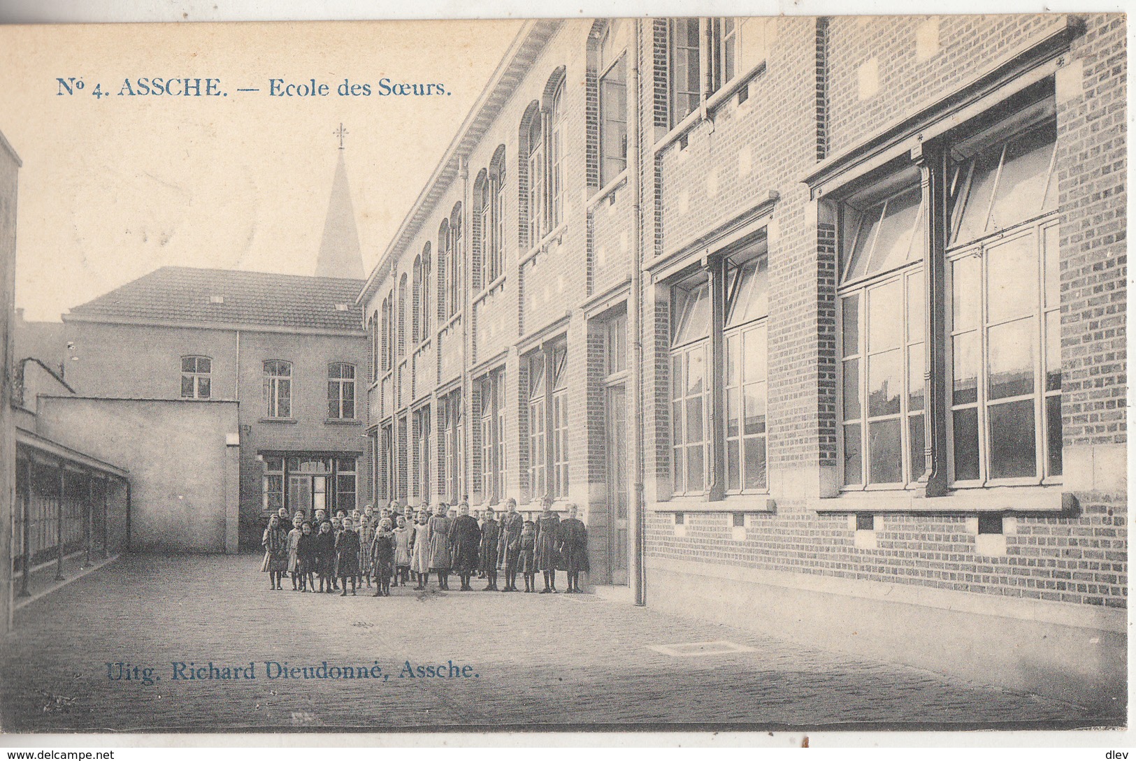 Asse - Assche - Zustersschool - Ecole Des Soeurs - Geanimeerd - Uitg. Richard Dieudonné, Assche/Marcovici  N° 4 - Schools