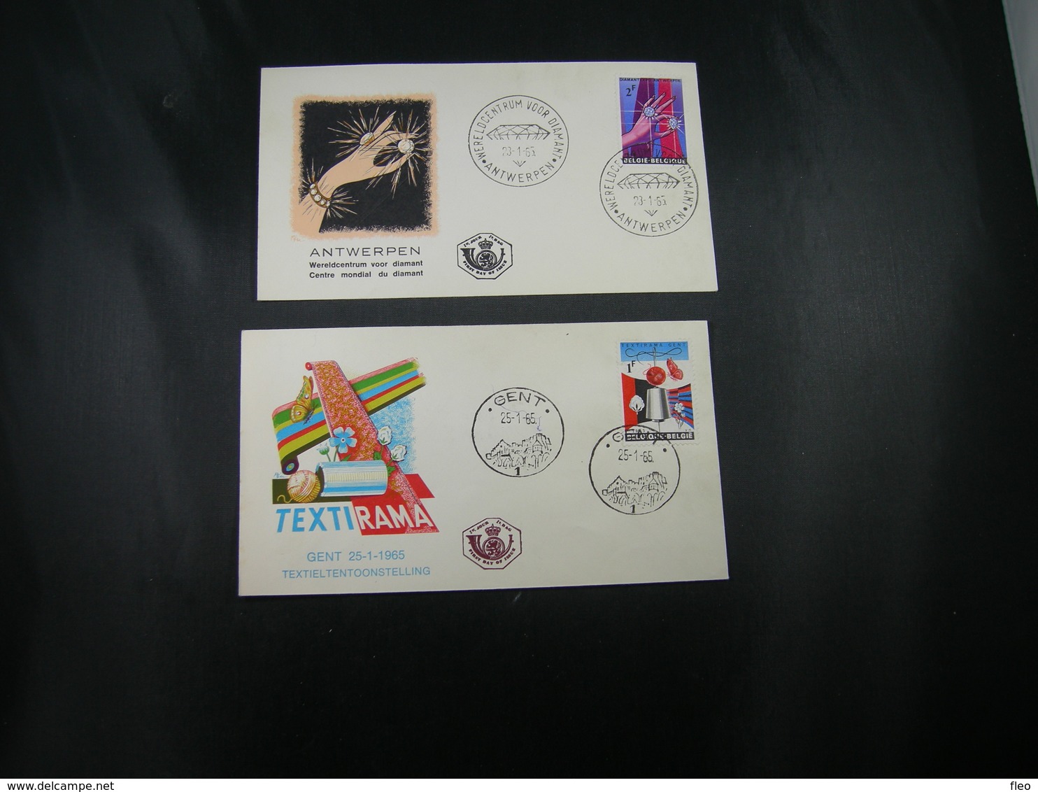 BELG.1965 1313 & 1314 FDC's : " Textirama & Diamantexpo " - 1961-1970