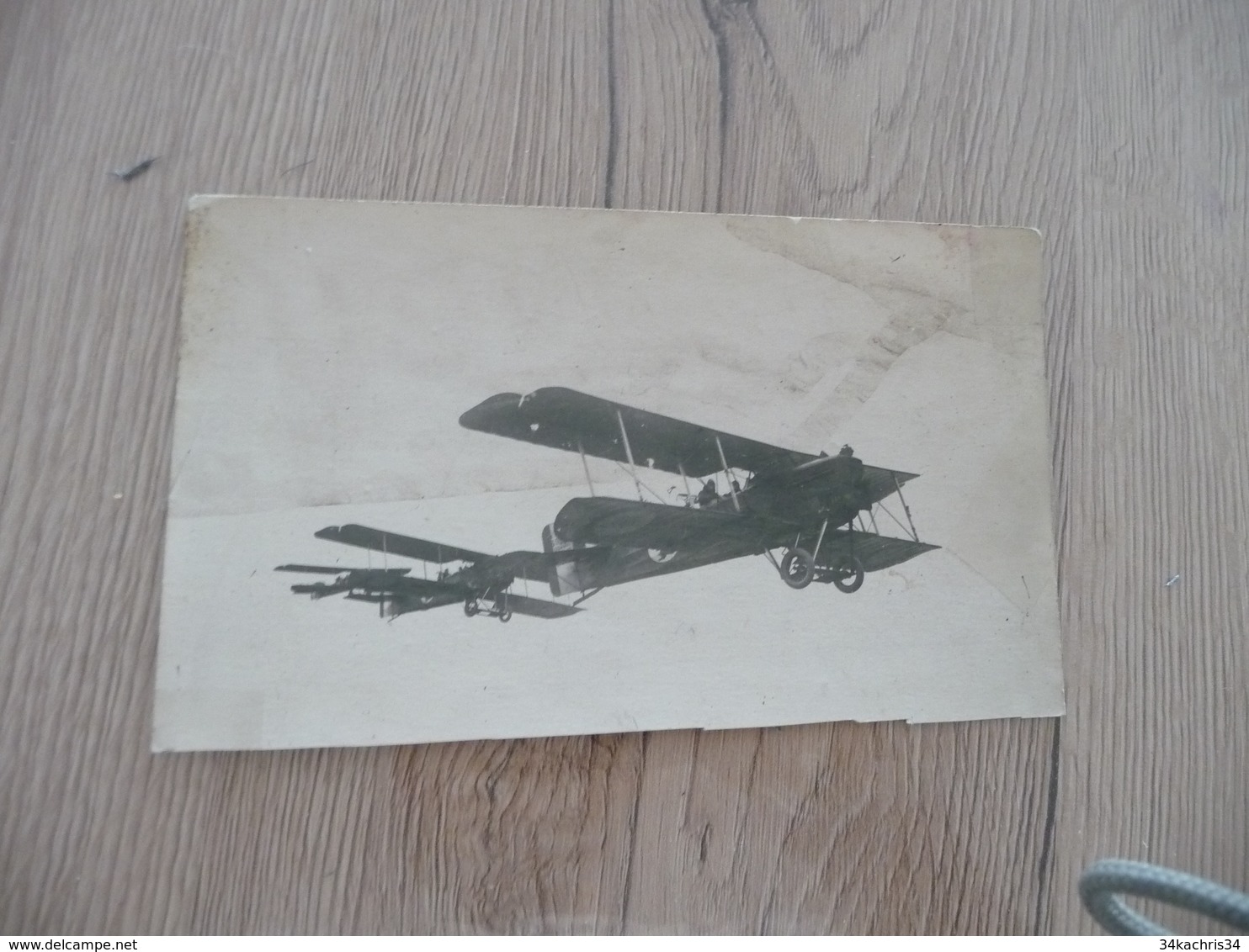 Photo Originale  Aviation Avion Vols De  3 Avions De Guerre à Identifier Mal Découpée 8.1 X 14 Cm - Luchtvaart