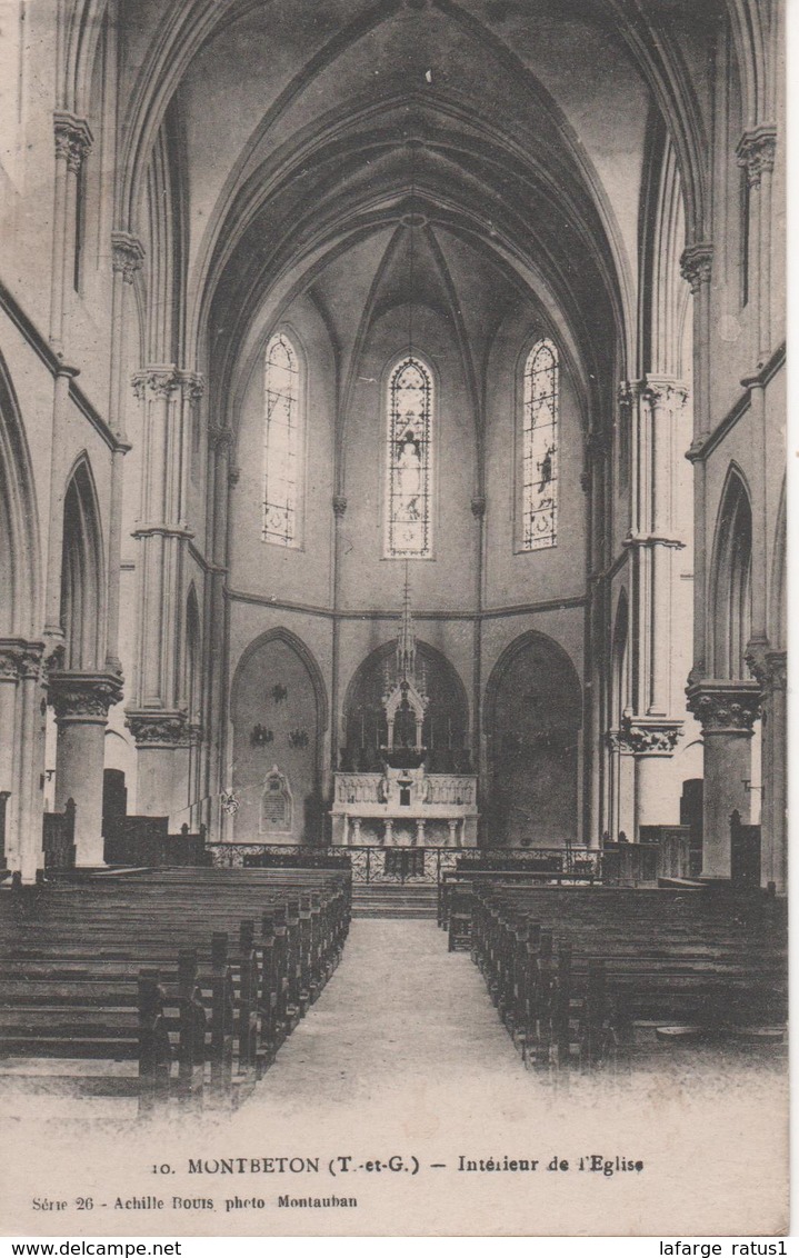 MONTBETON INTERIEUR DE L EGLISE - Autres & Non Classés