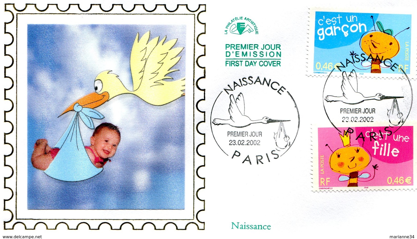 France-FDC 2002-yt 3463/4364-naissance - 2000-2009