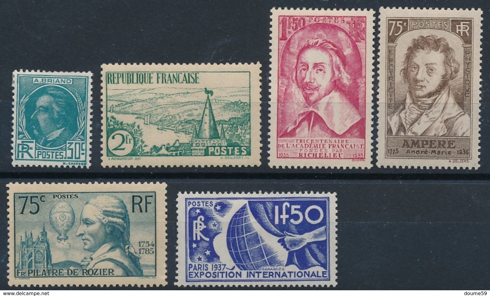 CP-296: FRANCE: Lot Avec Neufs* N°291-301-305-310-313-327 - Nuevos