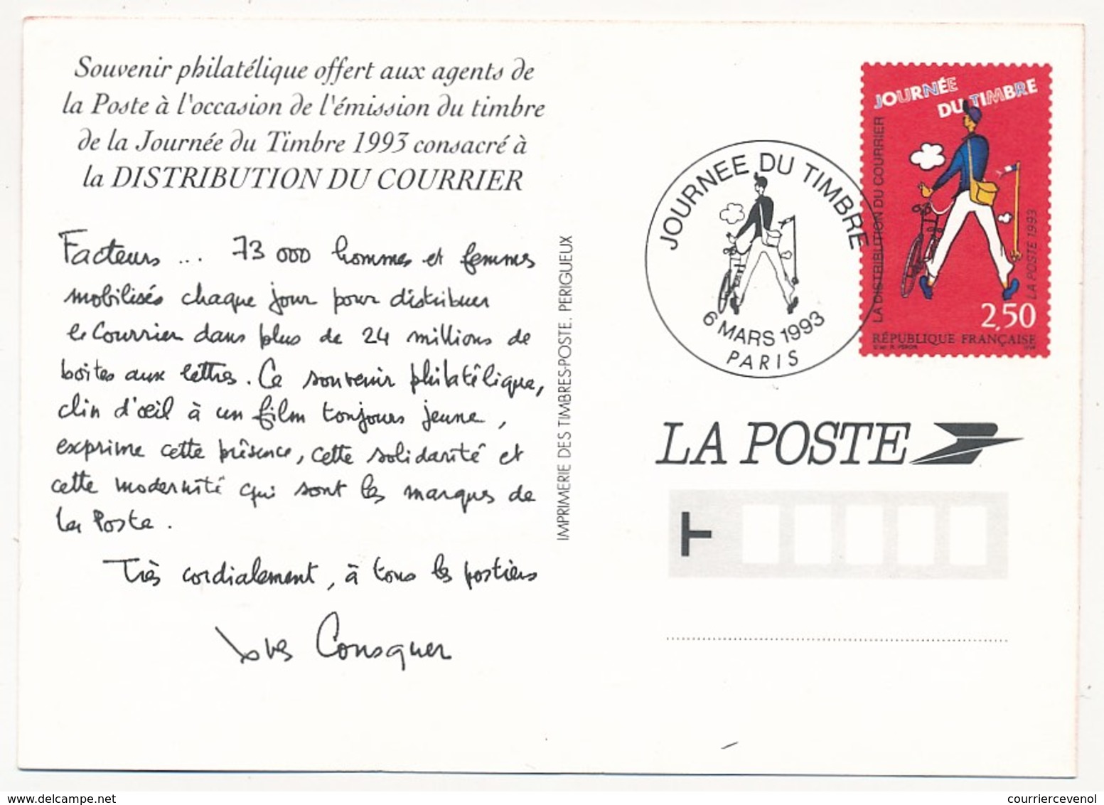 FRANCE => 1 Carte Simili-entier + 2 FDC "Distribution Du Courrier" (Facteur De Jacques Tati) - Paris - 6 Mars 1983 - Día Del Sello