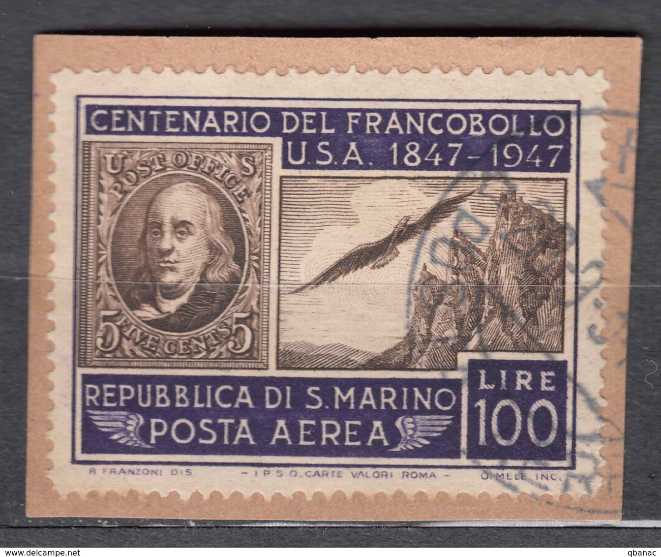 San Marino 1947 Stamps On Stamps Mi#396 Used - Usati