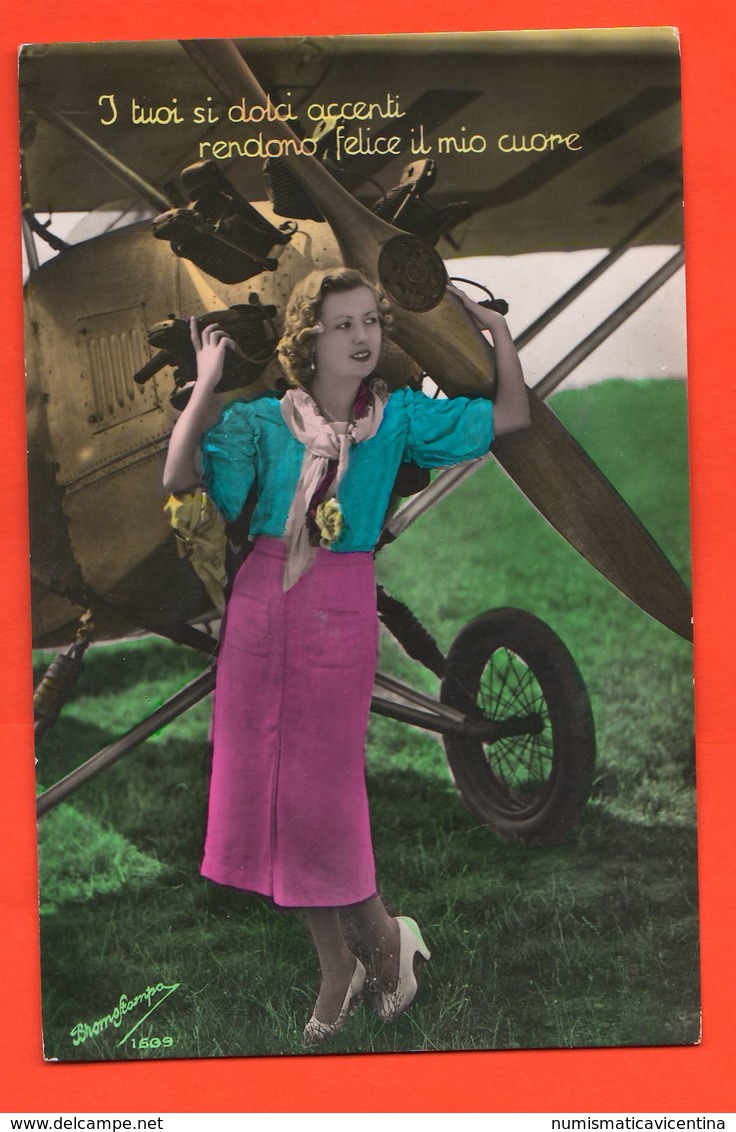 Aerei & Amore  Avions Et L'amour Aviones Y Amor Airplanes And Love Cpa 1941 - Coppie